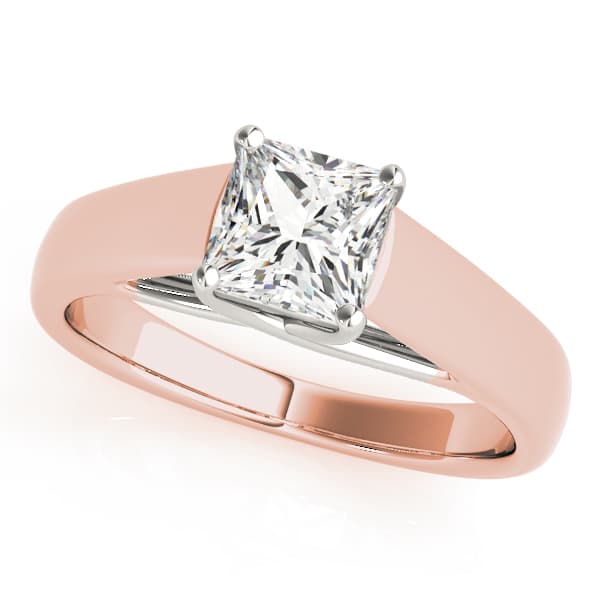 Trellis Euro Shan Engagement Ring, style 84040, Front view in rose gold
