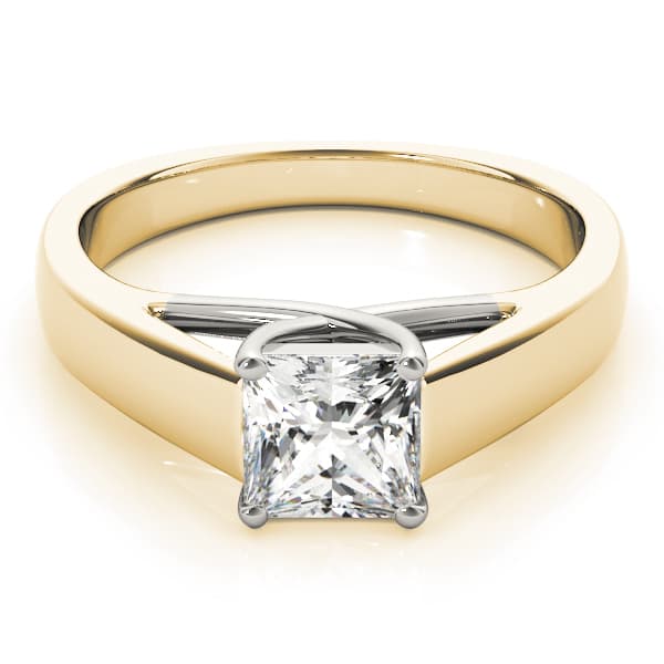 Trellis Euro Shan Engagement Ring, style 84040, On hand view in yellow gold