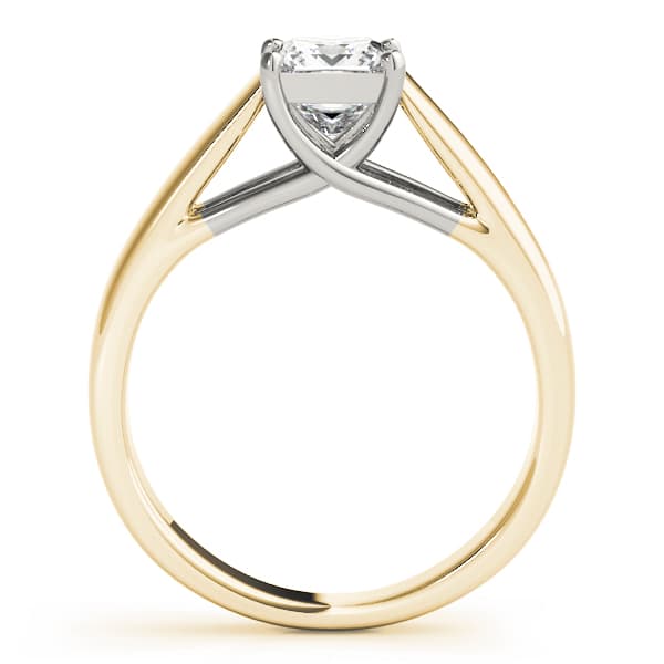 Trellis Euro Shan Engagement Ring, style 84040, Side view in yellow gold