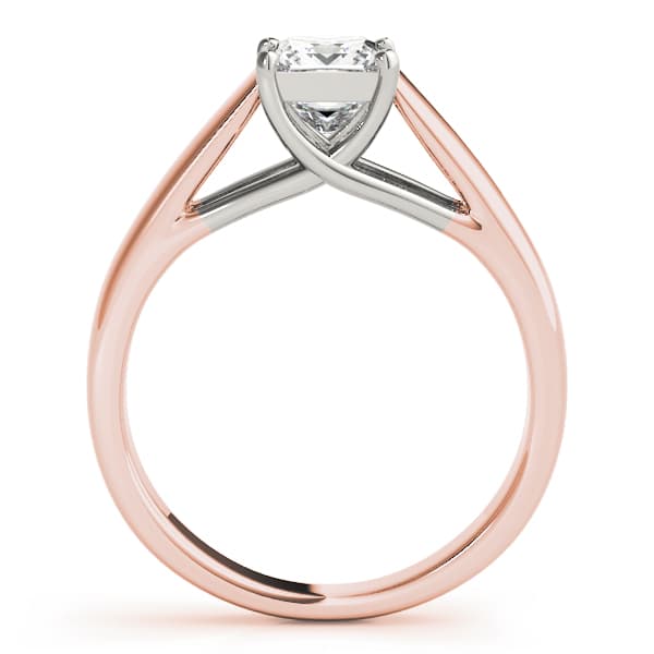Trellis Euro Shan Engagement Ring, style 84040, Side view in rose gold
