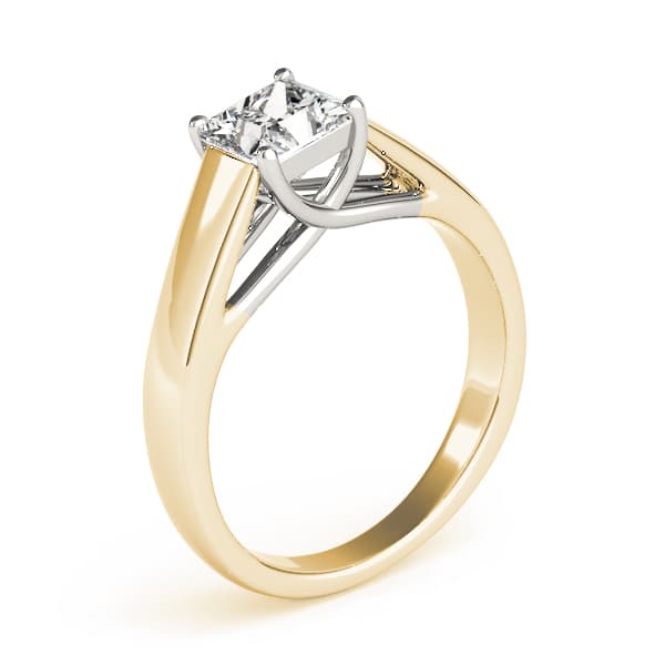 Trellis Euro Shan Engagement Ring, style 84040, Top view in yellow gold