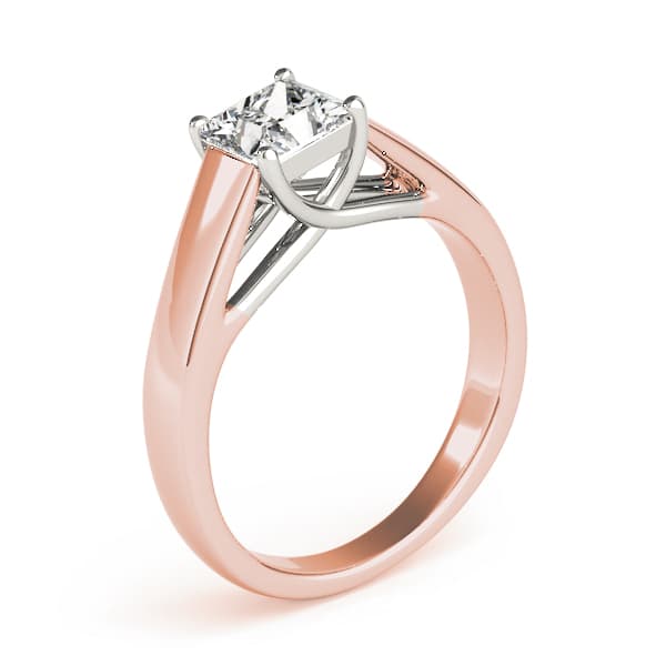 Trellis Euro Shan Engagement Ring, style 84040, Top view in rose gold