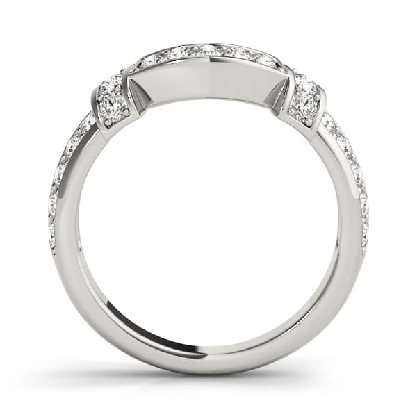 Curved Diamond Band (0.19 ct. tw.), Side view in white gold or platinum