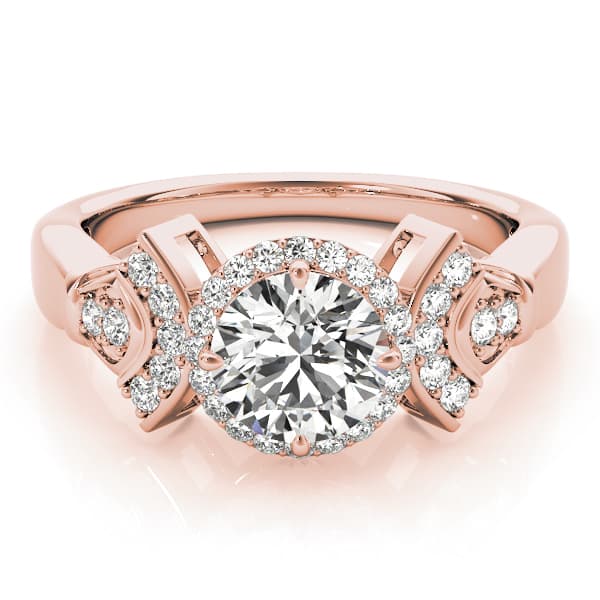 fits 6.5mm to 7.0mm center, style 84053, On hand view in rose gold