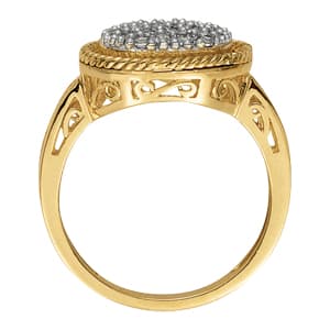Diamond Fashion Cluster (1/4 ct. tw.), Side view in white gold or platinum
