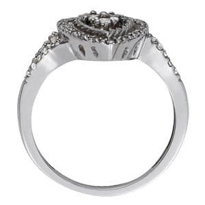 Diamond Fashion Cluster (1/4 ct. tw.), Side view in white gold or platinum