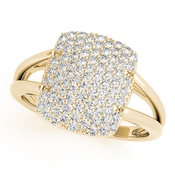 Diamond Fashion Cluster (3/8 ct. tw.), Front view in yellow gold
