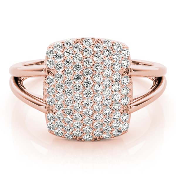 Diamond Fashion Cluster (3/8 ct. tw.), On hand view in rose gold