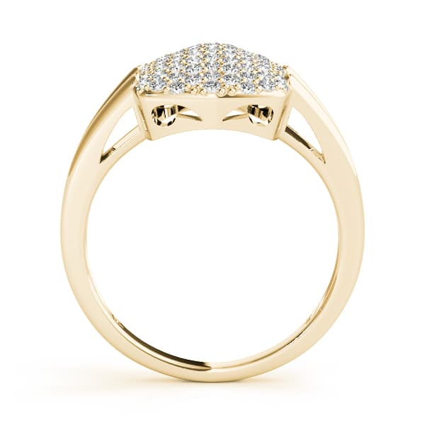 Diamond Fashion Cluster (3/8 ct. tw.), Side view in yellow gold