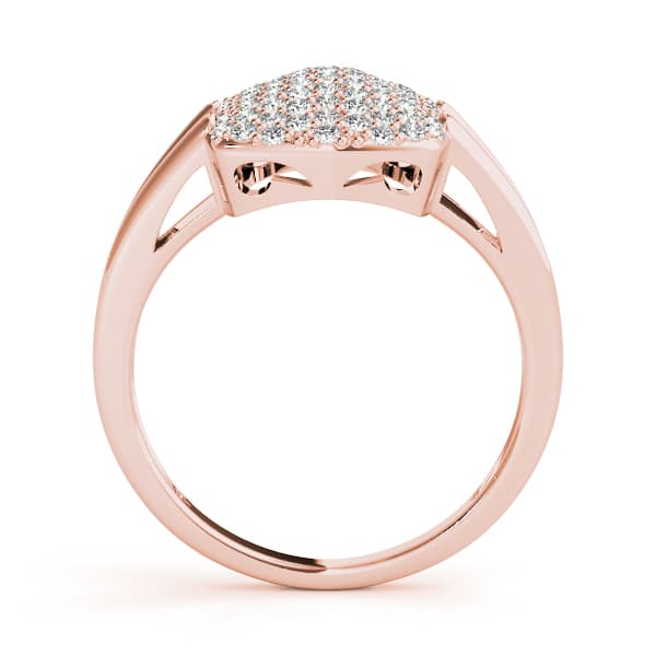 Diamond Fashion Cluster (3/8 ct. tw.), Side view in rose gold