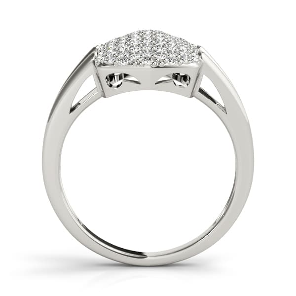 Diamond Fashion Cluster (3/8 ct. tw.), Side view in white gold or platinum