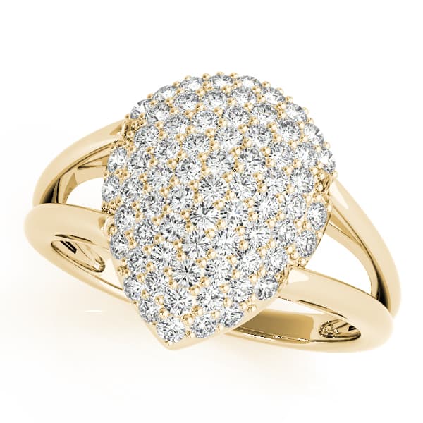 Diamond Fashion Cluster (0.54 ct. tw.), Front view in yellow gold