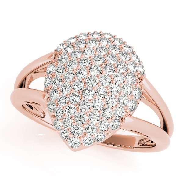 Diamond Fashion Cluster (0.54 ct. tw.), Front view in rose gold