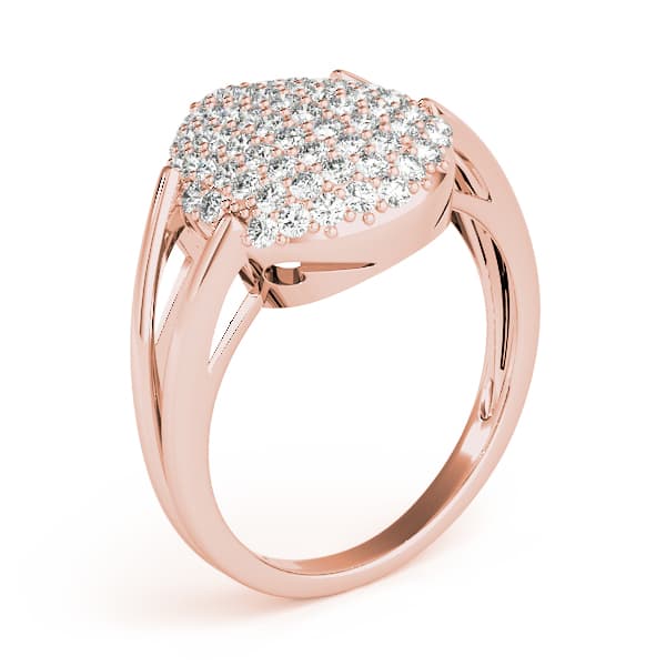 Diamond Fashion Cluster (0.54 ct. tw.), Angle view in rose gold