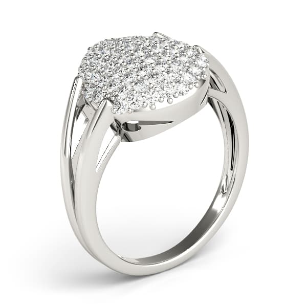 Diamond Fashion Cluster (0.54 ct. tw.), Angle view in white gold or platinum
