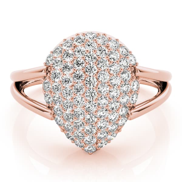 Diamond Fashion Cluster (0.54 ct. tw.), On hand view in rose gold