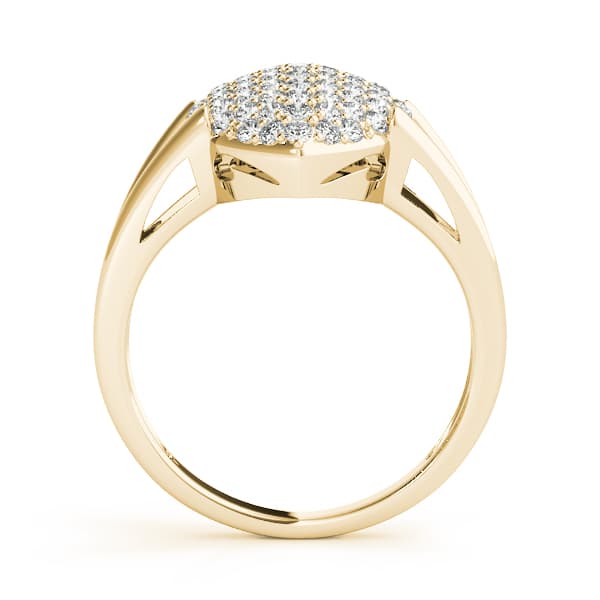 Diamond Fashion Cluster (0.54 ct. tw.), Side view in yellow gold