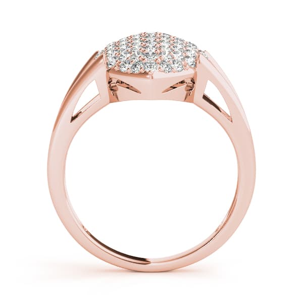 Diamond Fashion Cluster (0.54 ct. tw.), Side view in rose gold