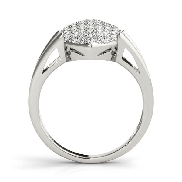 Diamond Fashion Cluster (0.54 ct. tw.), Side view in white gold or platinum