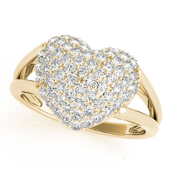 Diamond Fashion Cluster (0.54 ct. tw.), Front view in yellow gold