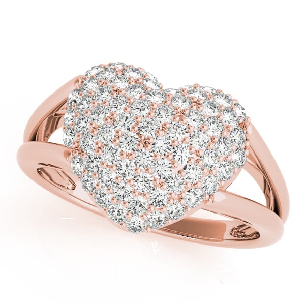Diamond Fashion Cluster (0.54 ct. tw.), Front view in rose gold