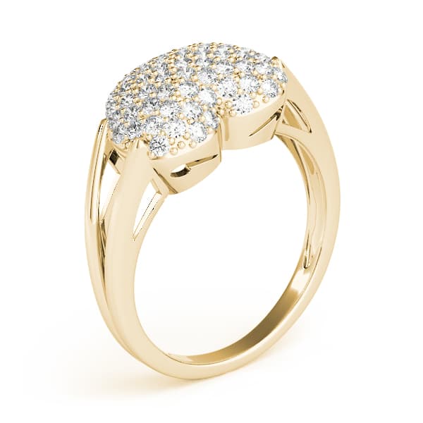 Diamond Fashion Cluster (0.54 ct. tw.), Angle view in yellow gold
