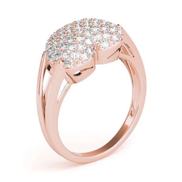 Diamond Fashion Cluster (0.54 ct. tw.), Angle view in rose gold