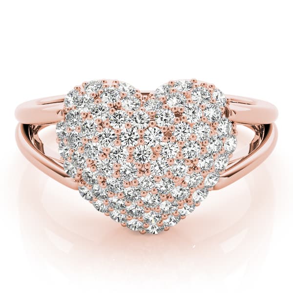 Diamond Fashion Cluster (0.54 ct. tw.), On hand view in rose gold