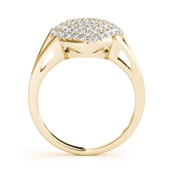 Diamond Fashion Cluster (0.54 ct. tw.), Side view in yellow gold