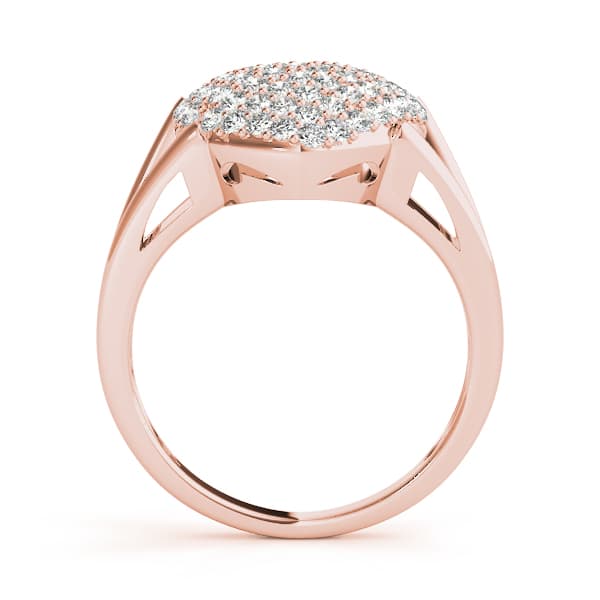 Diamond Fashion Cluster (0.54 ct. tw.), Side view in rose gold
