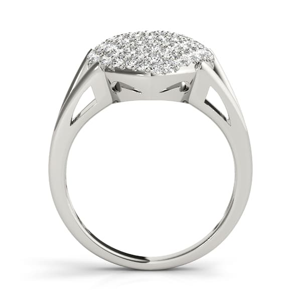 Diamond Fashion Cluster (0.54 ct. tw.), Side view in white gold or platinum