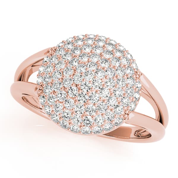 Diamond Fashion Cluster (0.54 ct. tw.), Front view in rose gold