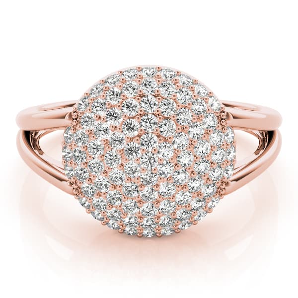 Diamond Fashion Cluster (0.54 ct. tw.), On hand view in rose gold