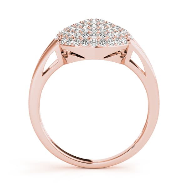 Diamond Fashion Cluster (0.54 ct. tw.), Side view in rose gold