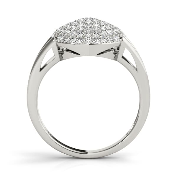 Diamond Fashion Cluster (0.54 ct. tw.), Side view in white gold or platinum