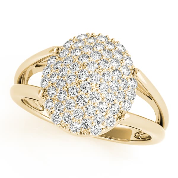 Diamond Fashion Cluster (0.54 ct. tw.), Front view in yellow gold