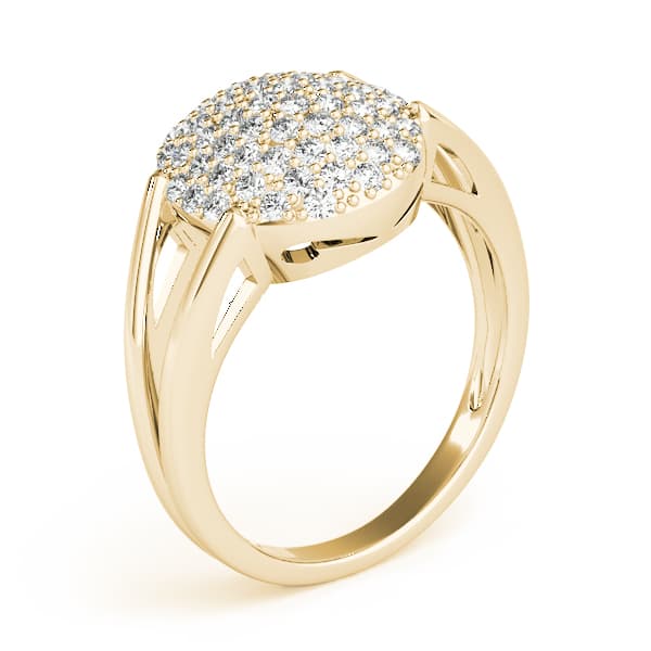 Diamond Fashion Cluster (0.54 ct. tw.), Angle view in yellow gold
