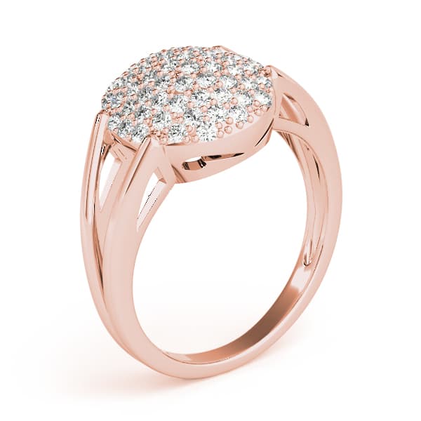 Diamond Fashion Cluster (0.54 ct. tw.), Angle view in rose gold