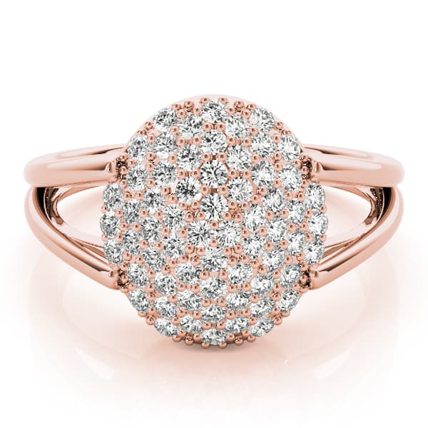 Diamond Fashion Cluster (0.54 ct. tw.), On hand view in rose gold