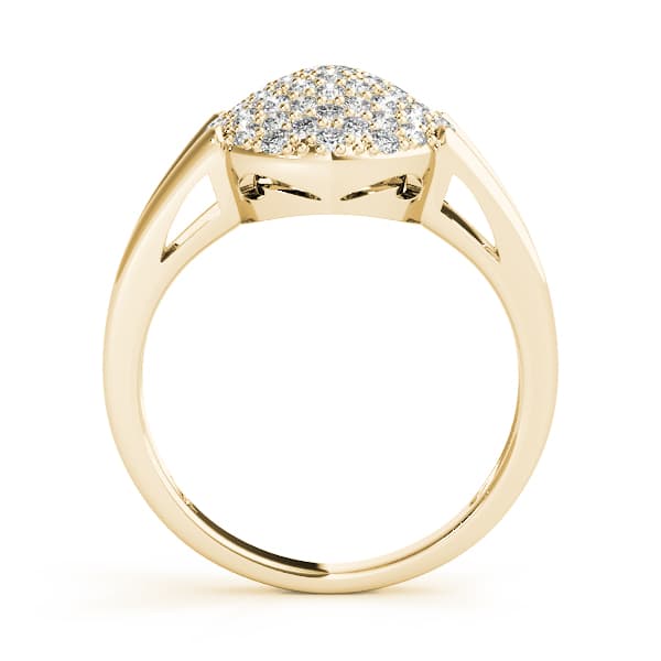 Diamond Fashion Cluster (0.54 ct. tw.), Side view in yellow gold