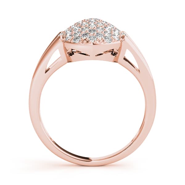 Diamond Fashion Cluster (0.54 ct. tw.), Side view in rose gold