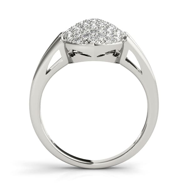 Diamond Fashion Cluster (0.54 ct. tw.), Side view in white gold or platinum