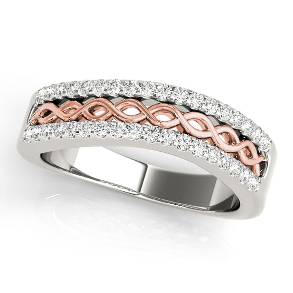 Diamond Fashion Fashion Rings (1/4 ct. tw.), Front view in rose gold