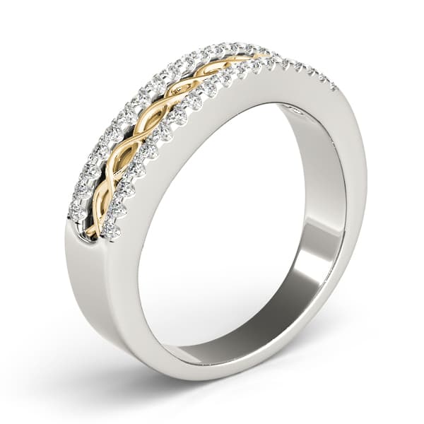 Diamond Fashion Fashion Rings (1/4 ct. tw.), Angle view in yellow gold