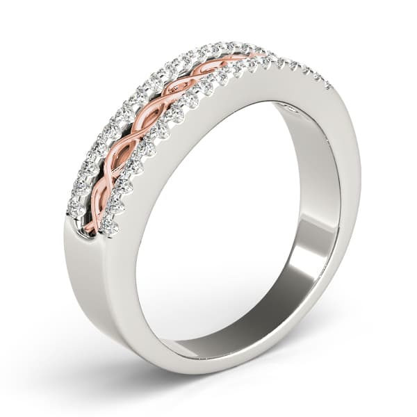 Diamond Fashion Fashion Rings (1/4 ct. tw.), Angle view in rose gold