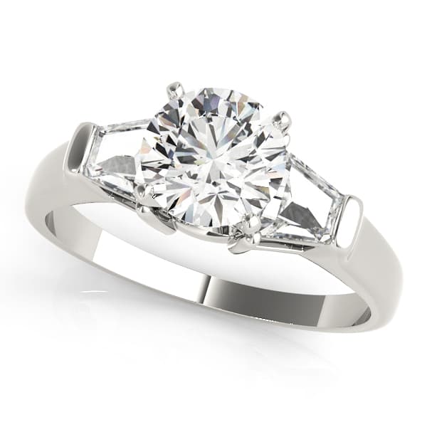 ENGAGEMENT RINGS 3 STONE TRAPS & H — style 84111 in 10k White Gold