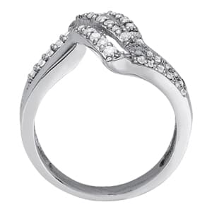 Multi-Row Fashion Band (0.4 ct. tw.), Side view in white gold or platinum