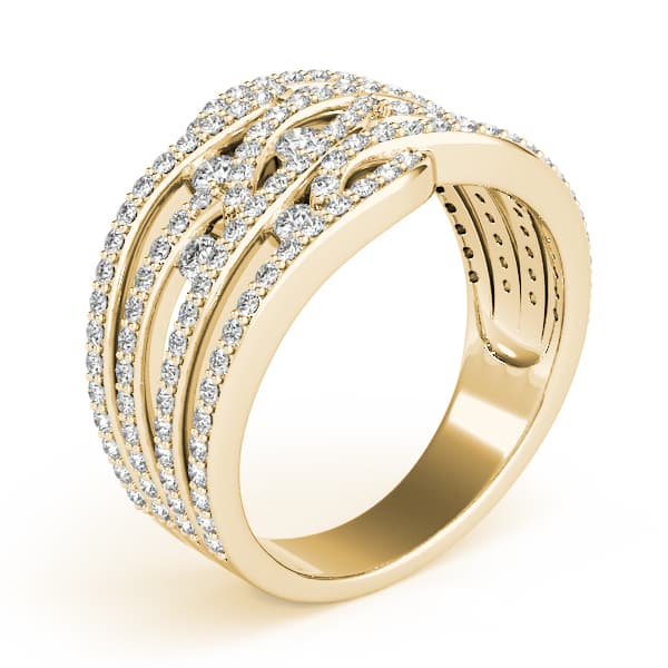 Diamond Fashion Fashion Rings (0.99 ct. tw.), Angle view in yellow gold