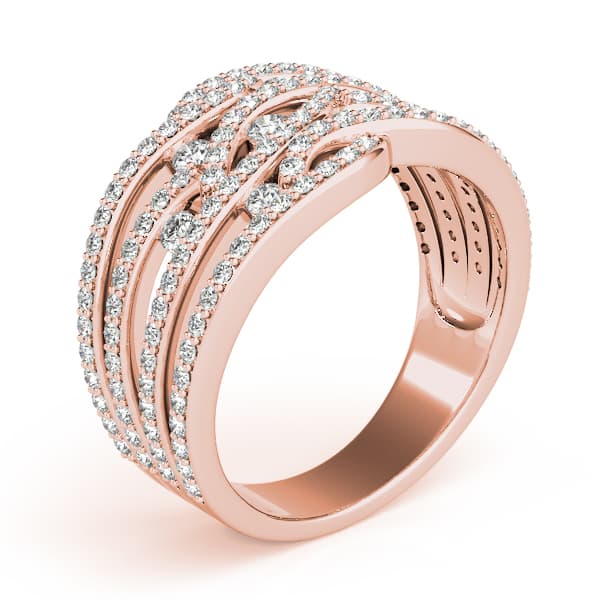Diamond Fashion Fashion Rings (0.99 ct. tw.), Angle view in rose gold