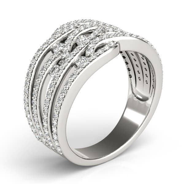 Diamond Fashion Fashion Rings (0.99 ct. tw.), Angle view in white gold or platinum